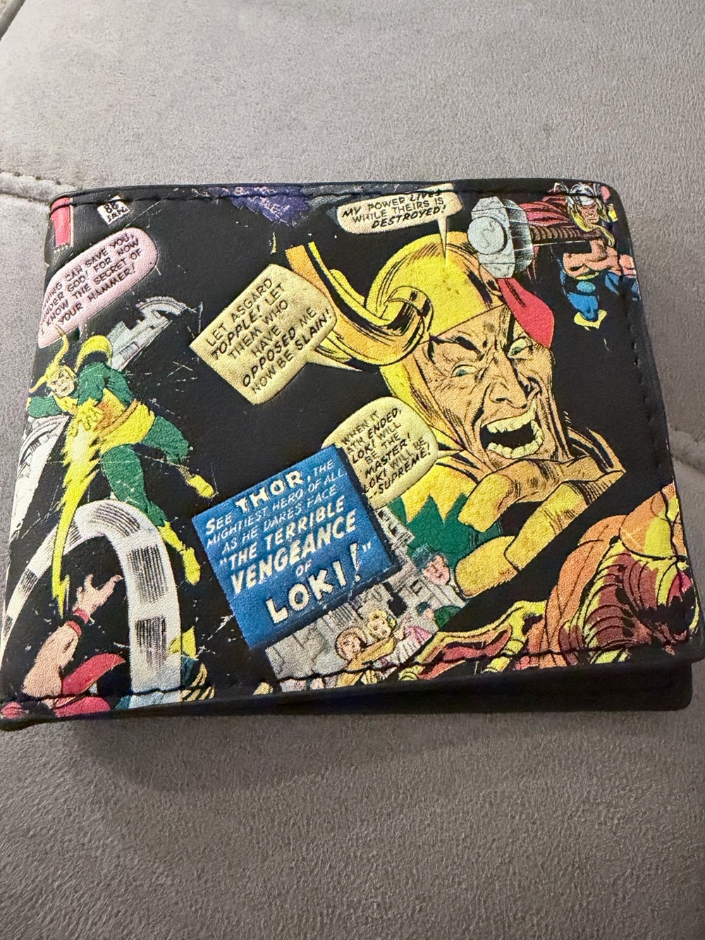 Loki Comic Print Bifold Wallet - Multicolor